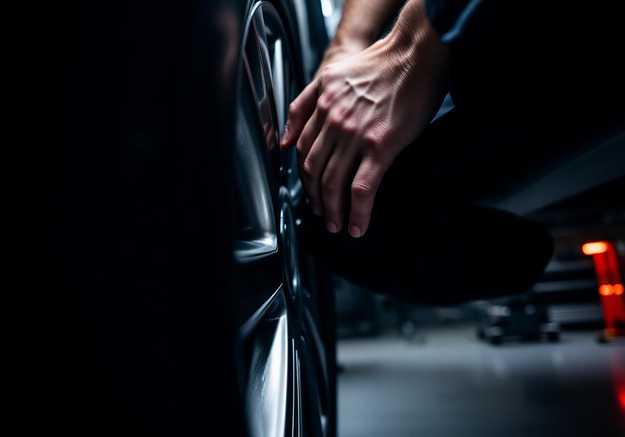 Mechanic installing a tire at Westside Tires El Paso